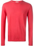 Sun 68 Crew Neck Jumper, Men's, Size: Small, Pink/purple, Cotton/wool