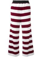 I'm Isola Marras Striped Trousers, Women's, Size: 44, Red, Viscose/polyamide/spandex/elastane/cotton