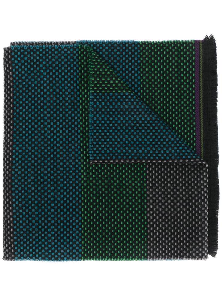 Ps Paul Smith Embroidered Scarf - Black