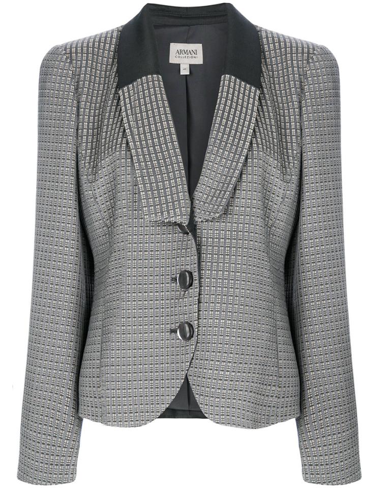 Armani Collezioni Geometric Jacquard Jacket - Multicolour