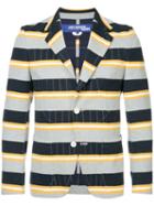 Junya Watanabe Comme Des Garçons Pre-owned Striped Slim Blazer - Grey