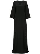 Derek Lam Full Sleeve V-neck Gown - Black
