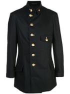 Yohji Yamamoto Button Fastened Military Jacket - Black