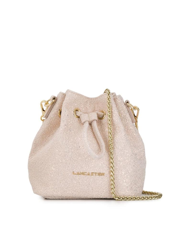Lancaster Mini Glitter Detail Bucket Bag - Neutrals