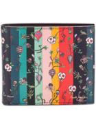 Paul Smith Floral Print Striped Wallet - Multicolour