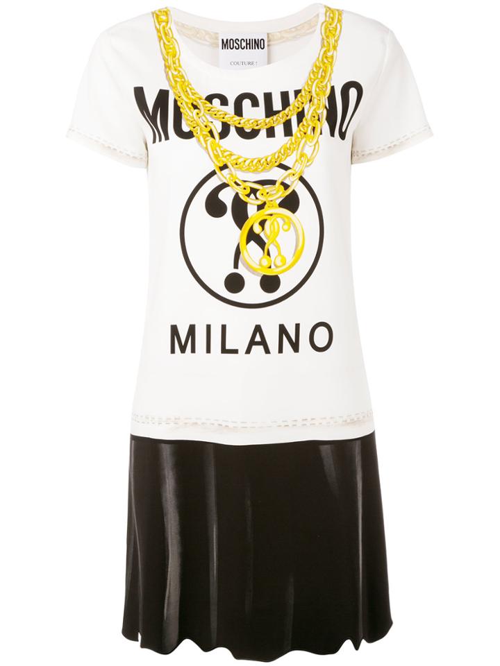 Moschino Chain Print T-shirt - White