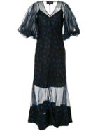 Lee Mathews Polka-dot Flared Dress - Black