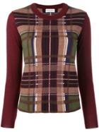 Sonia Rykiel Tartan Pattern Jumper - Red
