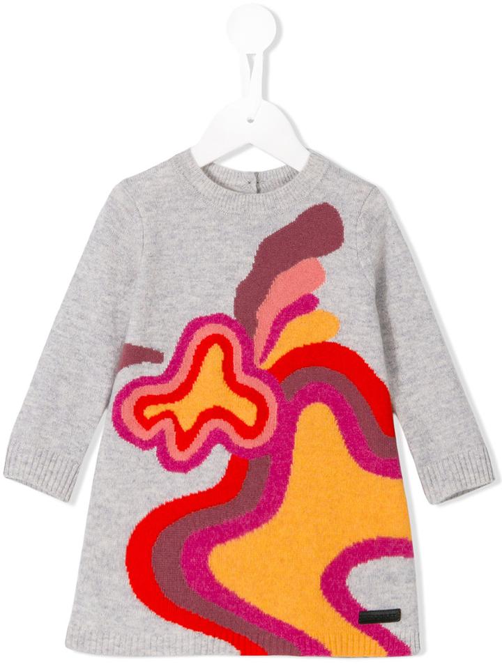 Burberry Kids - Patterned Knitted Dress - Kids - Cashmere - 24 Mth, Grey