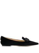 Jimmy Choo Gala Snakeskin-effect Ballerinas - Black