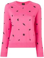 Ps Paul Smith Urban Jungle Embroidered Jumper - Pink