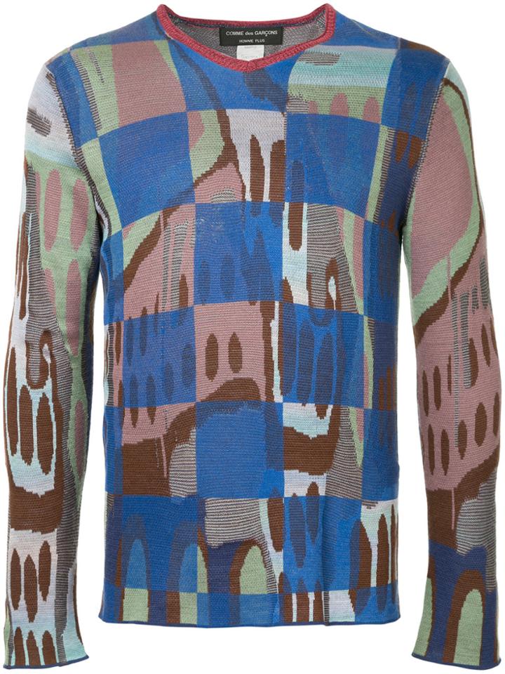 Comme Des Garçons Vintage Abstract Checkered Jumper - Multicolour