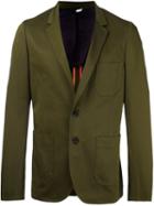 Paul Smith Jeans Single Breasted Blazer, Men's, Size: 40, Green, Viscose/cotton/spandex/elastane