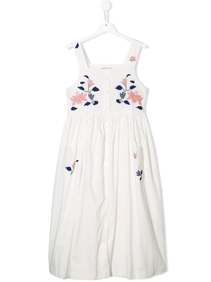 Bonpoint Teen Embroidered Summer Dress - White