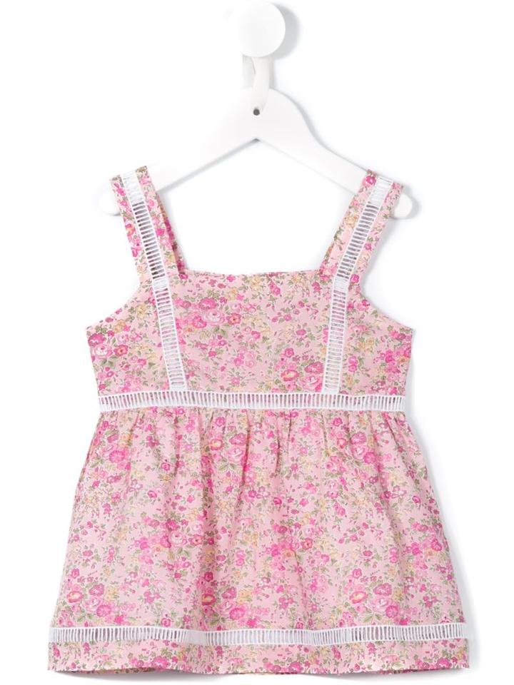 Cashmirino Floral Top With Lace Inserts, Toddler Girl's, Size: 3 Yrs, Pink/purple
