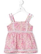 Cashmirino Floral Top With Lace Inserts, Toddler Girl's, Size: 3 Yrs, Pink/purple