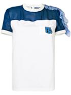 Prada Frill Detail T-shirt - Blue