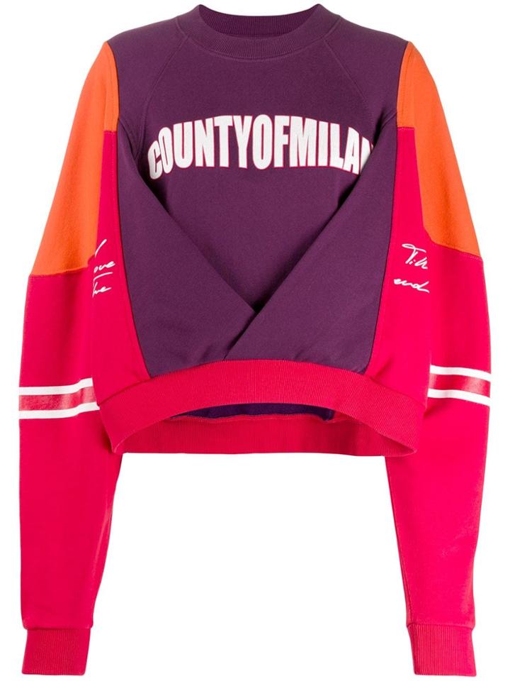 Marcelo Burlon County Of Milan Colour Block Sweatshirt - Red
