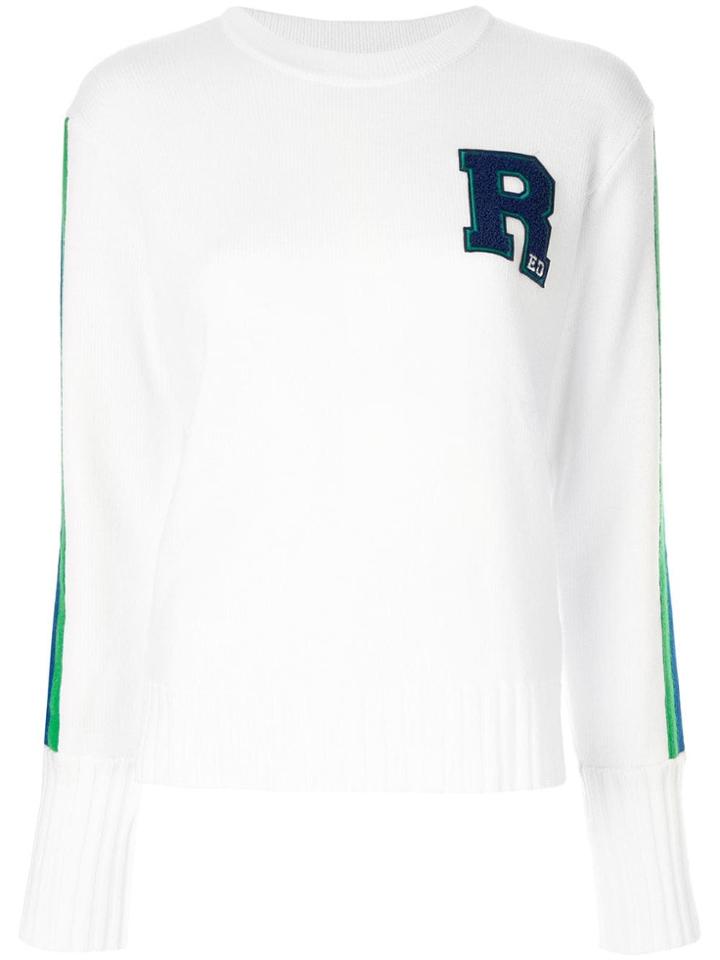 Red Valentino Varsity Patch Sweater - White