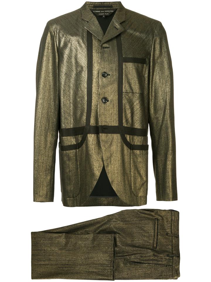 Comme Des Garçons Vintage Contrast Tape Metallic Suit