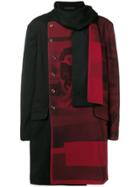 Yohji Yamamoto Two-tone Printed Coat - Red