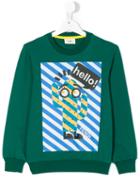 Fendi Kids - Printed Sweatshirt - Kids - Cotton/spandex/elastane - 10 Yrs, Green