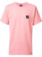 Stussy Square Embroidery T-shirt, Men's, Size: Medium, Pink/purple, Cotton