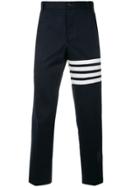 Thom Browne Seamed 4-bar Stripe Unconstructed Chino Trouser In Cotton