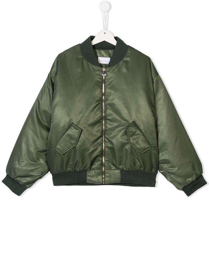 Chiara Ferragni Kids Teen Wink Bomber Jacket - Green