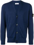 Stone Island Button-down Cotton Cardigan - Blue