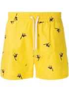 Band Of Outsiders Angry Cat Track Shorts - Yellow & Orange