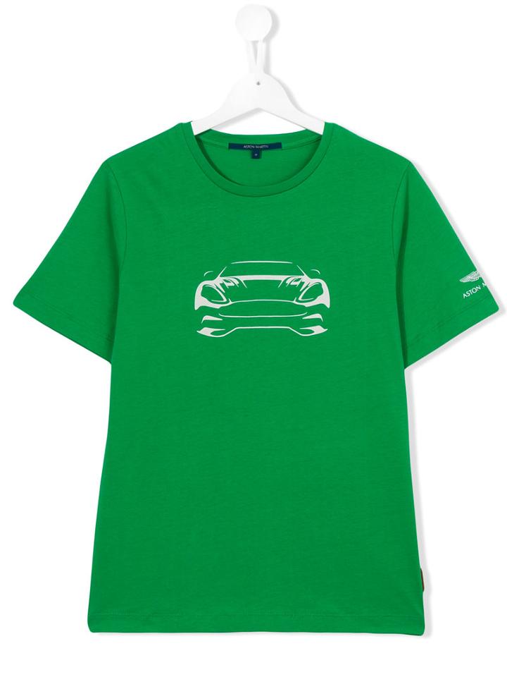 Aston Martin Kids Car Print T-shirt, Boy's, Size: 16 Yrs, Green