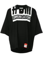 Maison Mihara Yasuhiro Communications Print T-shirt - Black