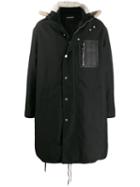 Neil Barrett Shearling Parka - Black