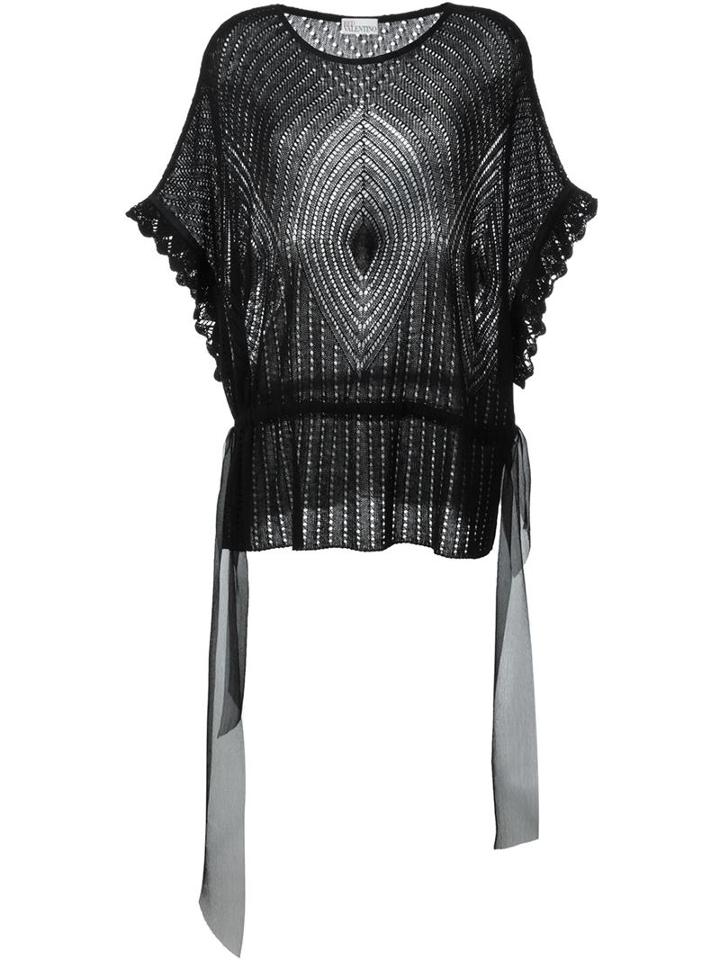 Red Valentino Open Knit Loose Top