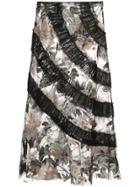 Anna Sui Mystical Garden Embroidered Skirt - Black