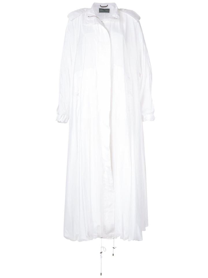 Alberta Ferretti Drawstring Hem Coat - White