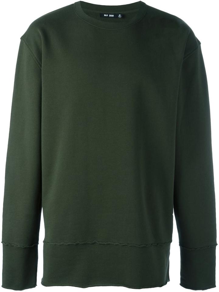 Blk Dnm Crew Neck Sweatshirt, Men's, Size: Medium, Green, Cotton