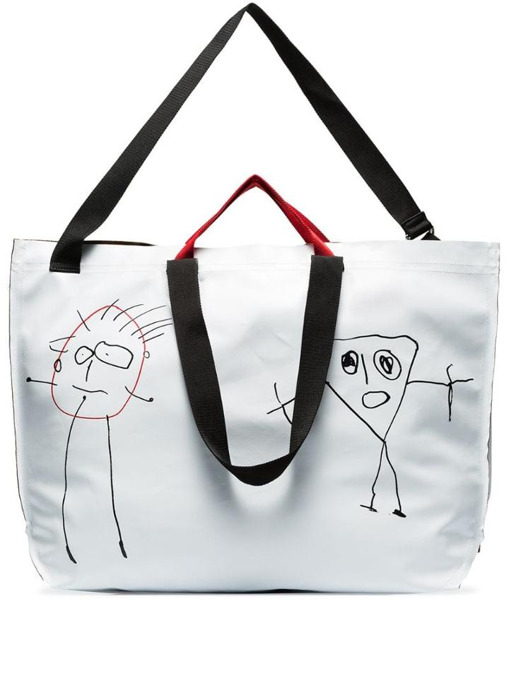 Plan C Large Sketch Tote Bag - White