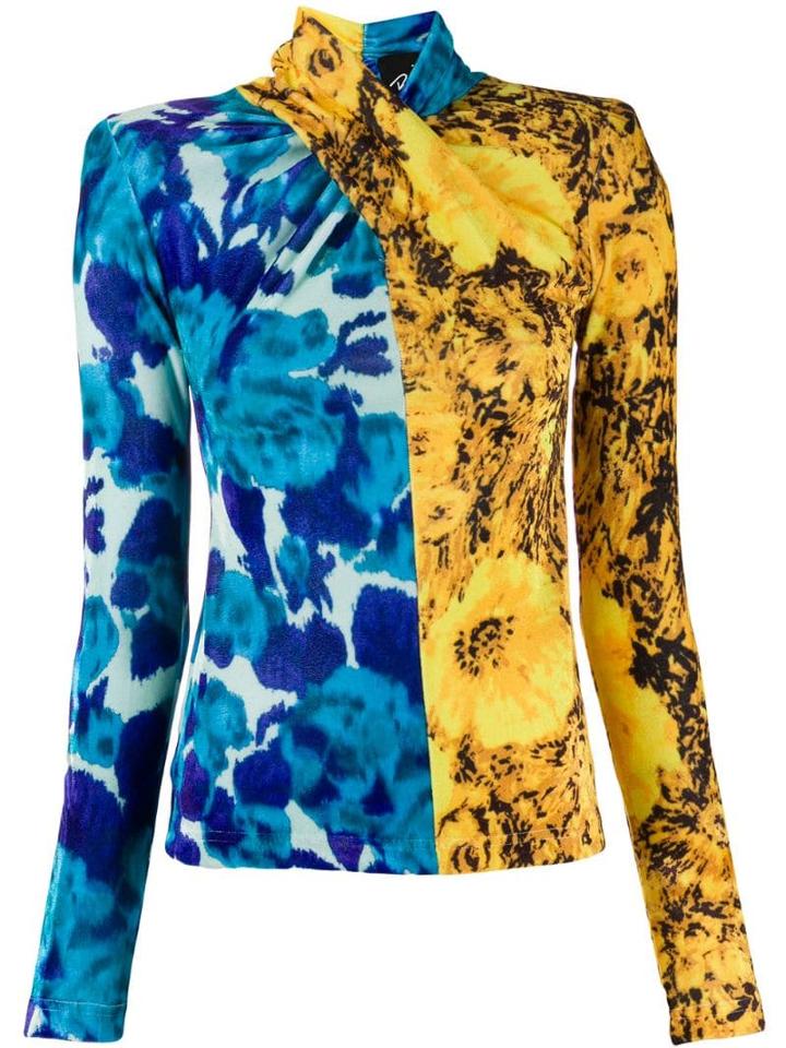 Richard Quinn Sunflower Twisted Top - Blue