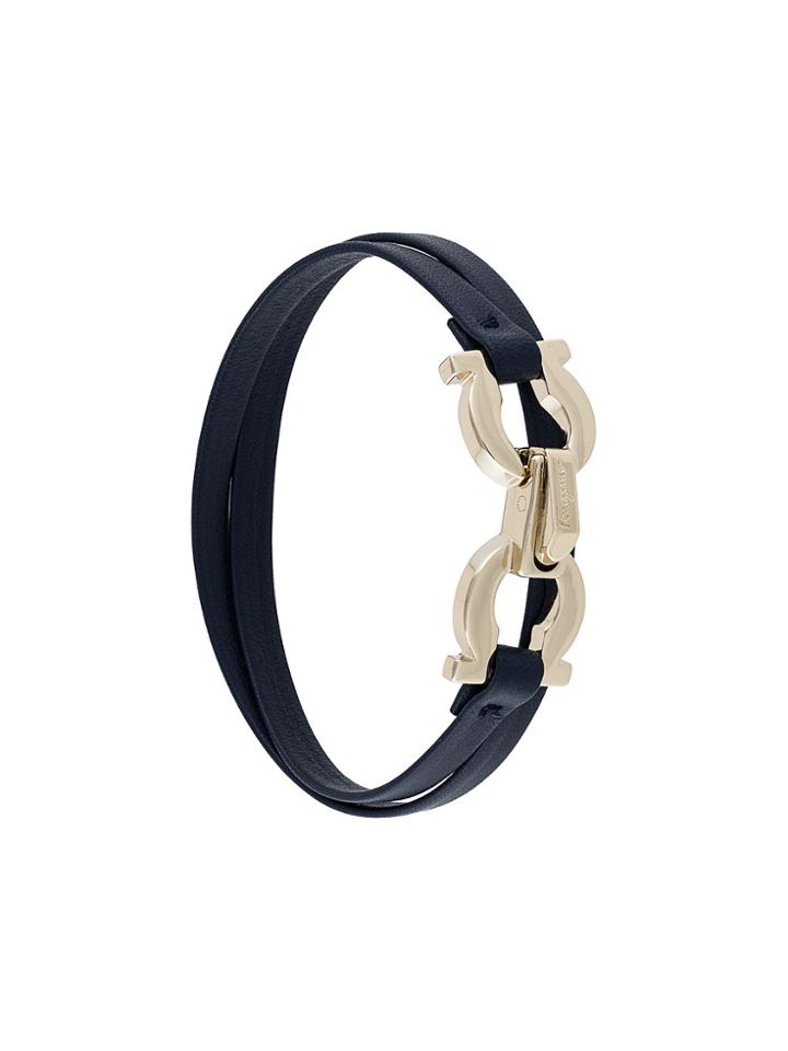 Salvatore Ferragamo Gancio Wraparound Bracelet - Blue