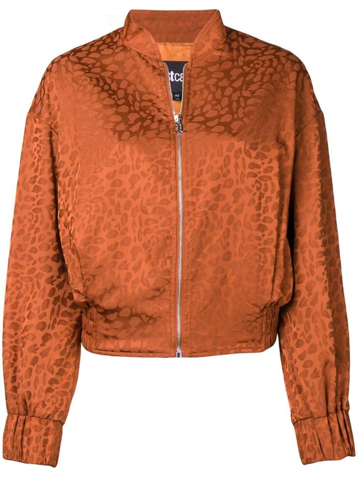 Just Cavalli Patterned Bomber Jacket - Brown