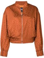 Just Cavalli Patterned Bomber Jacket - Brown