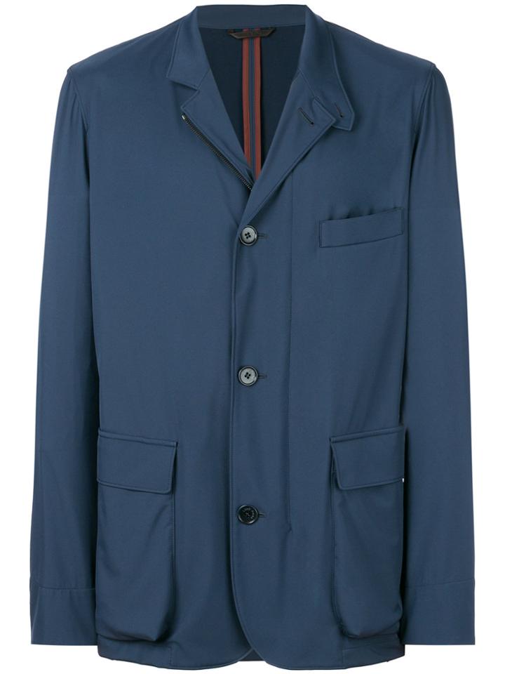 Loro Piana Blazer Style Loose Fit Jacket - Blue
