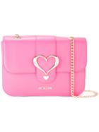 Love Moschino Heart Buckle Shoulder Bag, Women's, Pink/purple, Polyurethane