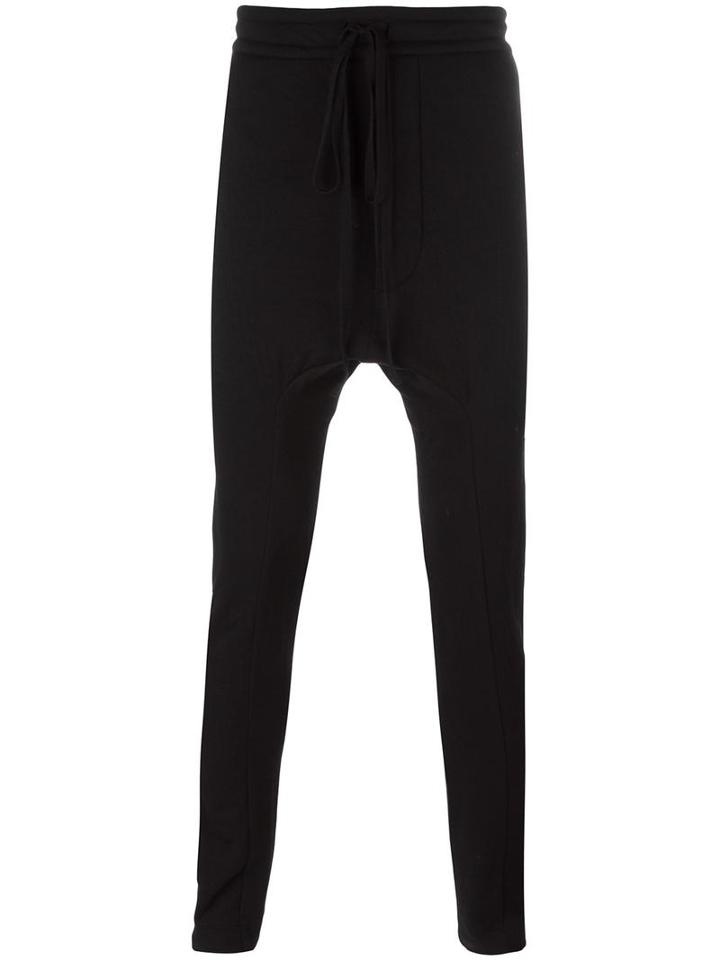 Cedric Jacquemyn Drop-crotch Drawstring Trousers, Men's, Size: 52, Black, Cotton/wool