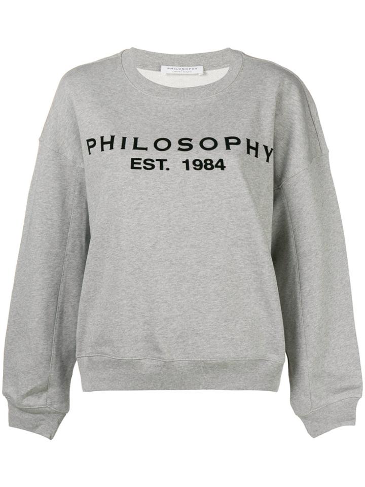 Philosophy Di Lorenzo Serafini Printed Logo Sweatshirt - Grey