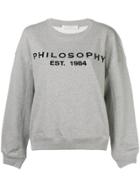 Philosophy Di Lorenzo Serafini Printed Logo Sweatshirt - Grey
