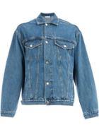 Ih Nom Uh Nit Back Print Denim Jacket - Blue