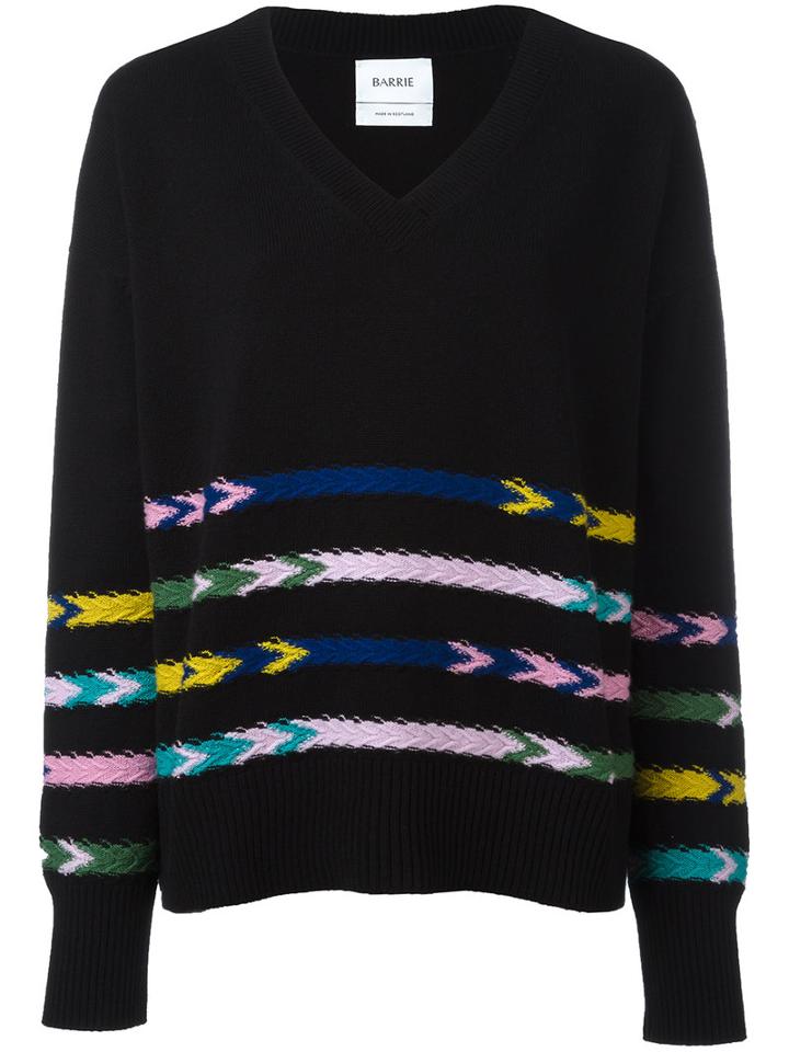 Barrie Knitted V-neck Sweater, Women's, Size: Xs, Black, Cashmere